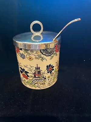 Buy Antique English Staffordshire Sandland Ware Condiment/Jam Jar With Lid And Spoon • 33.57£