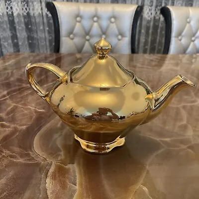 Buy Vintage 1950s Royal Winton Grimwades Golden Age Teapot:  Gold Lustre Bone China  • 14.90£