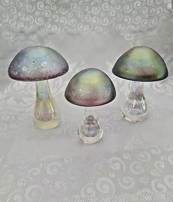 Buy Heron Art Glass Purple Mushroom Set And Three Gift Boxes - Hand Crafted In UK • 69£