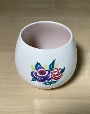 Buy Vintage Poole Pottery Small Floral Vase/Bowl 288 Pink Slip Interior VGC • 5.95£