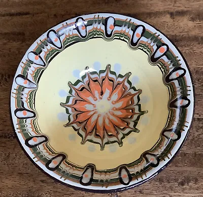Buy Ceramic Balkan Pattern Hand Made Glazed Bowl Folk Art • 15£