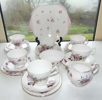 Buy Mismatched Roses 21PC Cups Saucers Plates Royal Vale Royal Ascot Shelley  • 35£