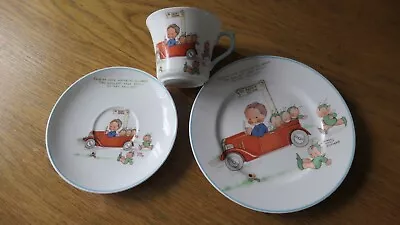 Buy Shelley Mabel Lucie Attwell Bone China Fairy Town Tea Set - Plate Cup And Saucer • 60£