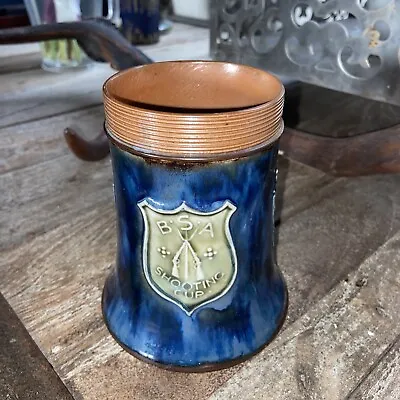 Buy Antique Doulton Lambeth Tankard Mug Brown, Blue Early 1900’s BSA Shooting Cup • 19.99£