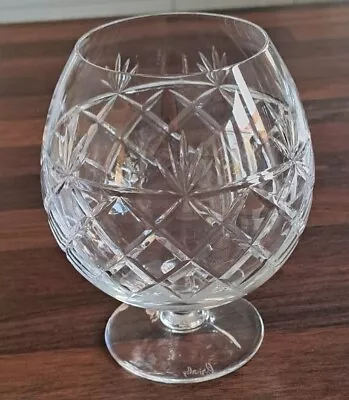 Buy Vintage Royal Brierley Crystal Large Brandy Cognac Glass - Signed • 7£