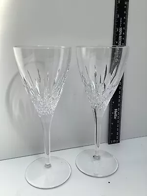 Buy Stuart Crystal Madison Large Goblet Wine Glasses Signed 22.5cm Pair Cut Glass • 40£