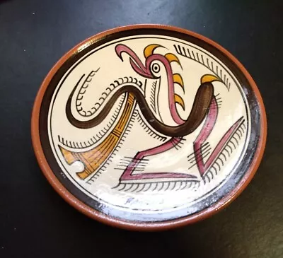 Buy Panama Pottery Dish Redware With Bird Design-Vintage 8  • 11.99£