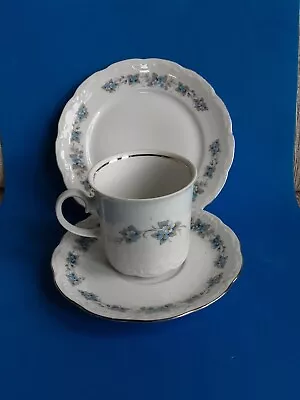 Buy Mitterteich Bavaria Forget Me Not Pattern Cup, Saucer And Tea Plate • 5£