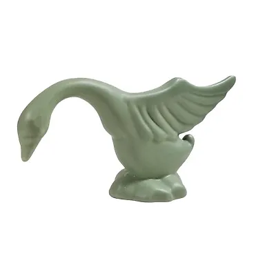 Buy Vintage Haeger Pottery Swan Figurine Pastel Green  Hollywood Regency Duck Bird • 12.45£