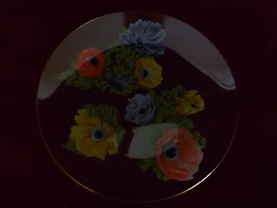 Buy Vintage Chance Glassware Round Dish Anemone Design • 2£