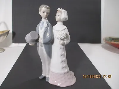 Buy Lladro Figurine Collectible Wedding Couple Bride And Groom 4808 Porcelain Glossy • 23.19£