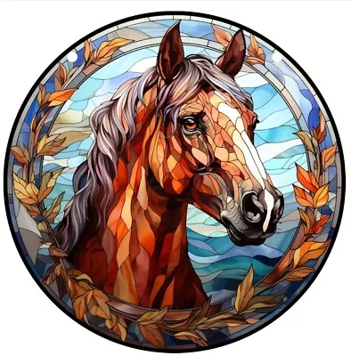 Buy Brown Horse Pony Lover Suncatcher ☀️SUN Birthday Present Stained Glass Riding • 9.95£