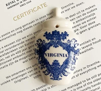 Buy Delft Tobacco Jar Ornament: Virginia • 28.83£