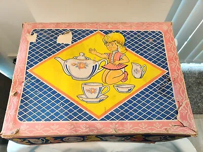 Buy RARE Vintage 1940s Boxed Children's China Tea Set Doll Toys • 14.99£