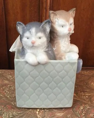 Buy Vintage Nao By Lladro Kittens In A Box Porcelain Figurine 1988 • 14.90£