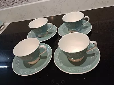 Buy Set Of 4 Royal Doulton Cascade Tea Cups And Saucers • 10.99£