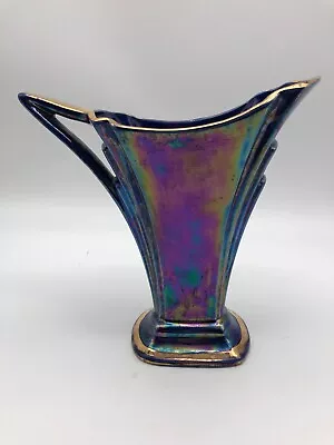 Buy An Art Deco 1930's Cobalt Blue  Lusterware Jug/Vase Attributed To J Sadler & Son • 20£