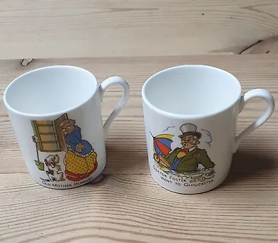 Buy 2 Sweet English Fine China Nursery Mugs. Dr Foster And Old Mother Hubbard  • 9.99£