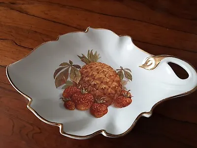 Buy Crown Devon Leaf Shaped Dish With Handle pineapple Strawberry Design • 3£