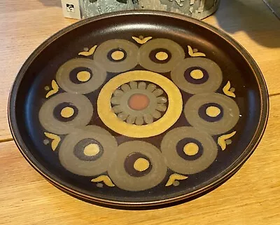 Buy Vintage Retro Denby Stoneware Arabesque Round Dinner Plate • 10£