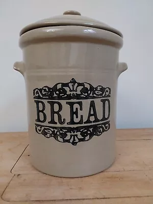 Buy An Impressive Vintage Glazed Stoneware Farmhouse Bread Crock/bin • 35£