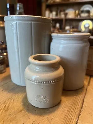 Buy Antique Vintage Stoneware Jam Pots Storage Jars • 3.99£