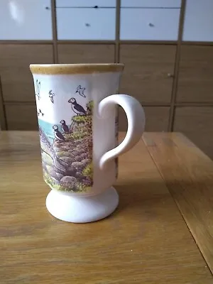 Buy Vintage Presingoll Pottery Cornwall 'Cornish Coastline' Pattern Footed Mug • 4.49£