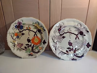 Buy Antique Vintage Mason's Two 9.5 Inch Plates Pattern 253 And C2879 Bird And Fruit • 30£