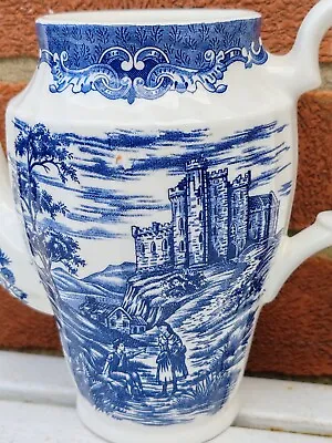 Buy Vintage Olde Country Castle By British Anchor Ironstone, Blue And White Teapot  • 14.99£
