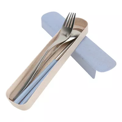 Buy 3 Pcs 304 Stainless Steel Tableware Set Portable Chopsticks Spoon Fork Set • 10.49£