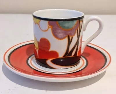 Buy Wedgwood Clarice Cliff 'Autumn' Espresso Cup & Saucer Limited, Cafe Chic • 29.99£