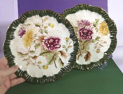 Buy 2  B & K Trade Mark Flower / Wall Plates Chrysanthamum. 9.5  Dia Vintage.  • 28£