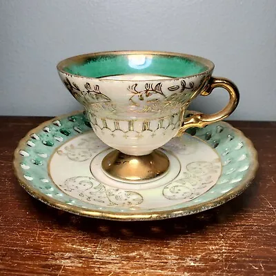 Buy Japanese Royal Crown Porcelain Cup & Saucer Iridescent Lustre 55/906 • 9.73£