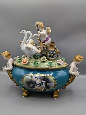 Buy Sevres Style French Porcelain Reticulated Tureen Form Box And Cover • 560.28£