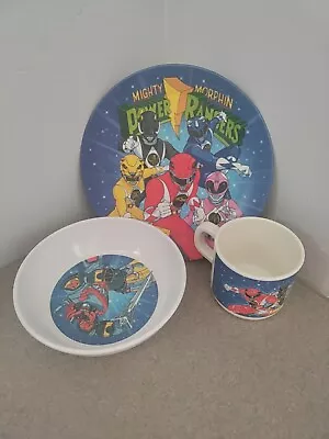 Buy Vtgmighty Morphin Power Rangers 1994 Childrens Plastic Plate Cup Bowl Set • 16.12£