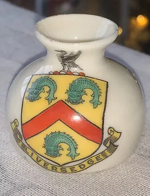 Buy Carlton China Crested China Vase. Liversedge Crest. Excellent Condition. • 4.99£