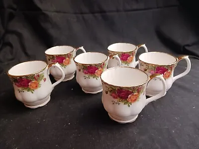 Buy Royal Albert Old Country Roses Montrose Shaped Coffee Mugs X 6 • 85£