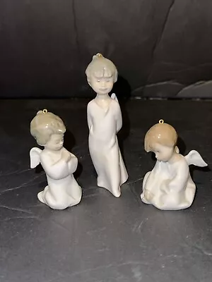 Buy Lladro Mini Angelitos Set Of 3 Angels Nativity Christmas Ornament 1988 No-Box • 38.36£