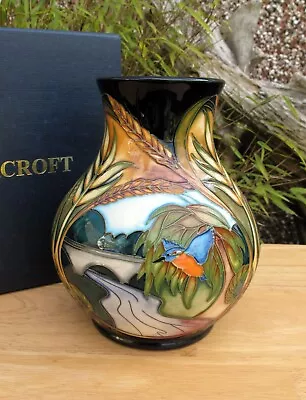 Buy Moorcroft Rare Boxed Landscape Medley Vase 869/6 Birds First Quality Sian Leeper • 345£