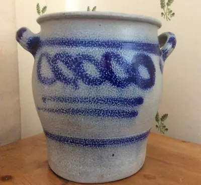Buy Antique Two Litre Stoneware Salt Glaze Crock  Westerwald Bauer German Pottery • 65£
