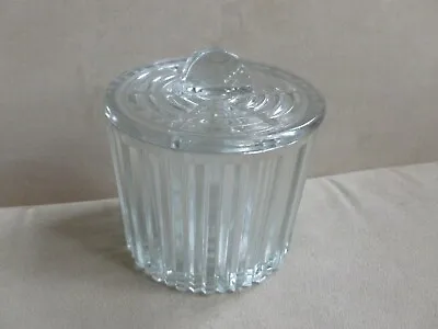 Buy Gorgeous Round Wonderfully Cut Antique Vintage Retro Art Deco Glass Jar &lid • 14.99£
