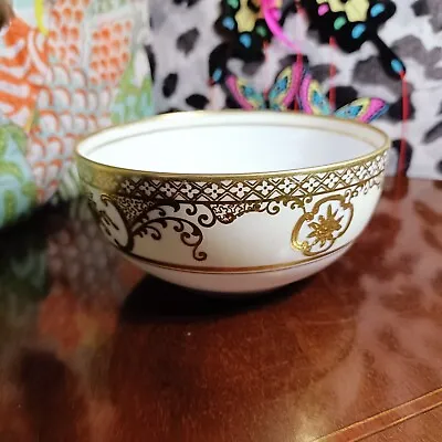 Buy Vintage Noritake China Sugar Bowl, Classic Cream & Gold Decorated Design, 5inch • 8.99£