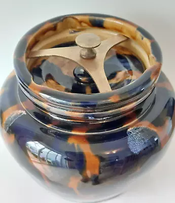 Buy Antique Or Vintage Bourne Denby Majolica Stoneware Humidor Tobacco Jar • 25£