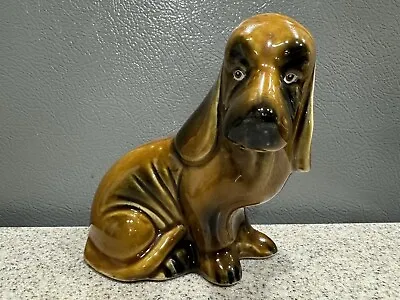 Buy Vintage Ceramic Hound Dog 5” Hand Painted Glazed Made In Brazil In Pristine Cond • 15.41£
