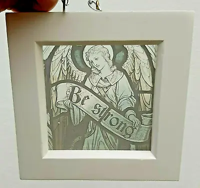 Buy Angel - Be Strong Stained Glass Suncatcher Window Hanging Kiln Fired Gift Angels • 35.99£