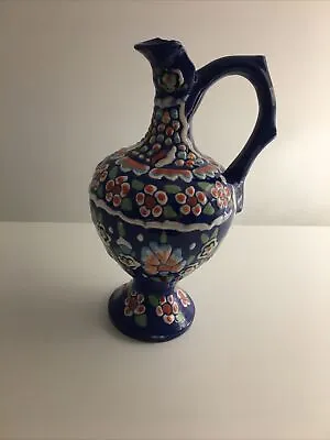 Buy Vintage Turkish Gumuscini Kutahya Pottery Attractive Highly Decorative Ewer  • 19.95£