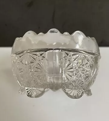 Buy Antique Victorian Davidson Clear Pressed Glass Salt Bowl Rd176566 1891 • 7.99£