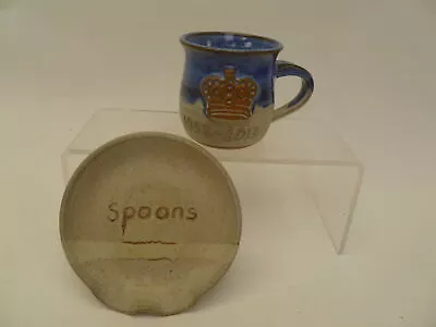 Buy Canterbury Pottery Diamond Jubilee Mug And Spoon Rest. • 14.99£