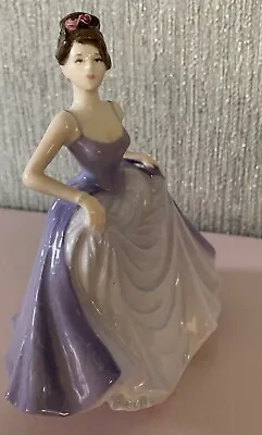 Buy Coalport Bone China Lady Figurine Doll Good Luck Lilac Dress Perfect • 22.99£