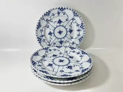 Buy 4x Royal Copenhagen Blue Fluted Full Lace 1087 Dessert Plates Diameter 17,5 Cm • 206.99£